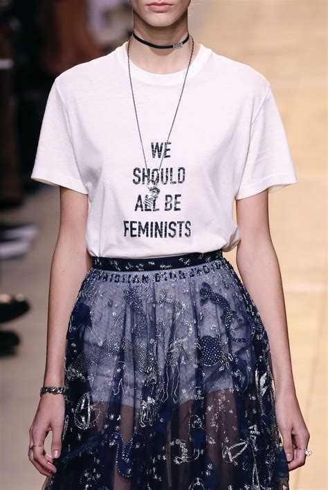 t shirt dior feminist|dior t shirt fashion show.